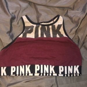 VS pink high neck sports bra